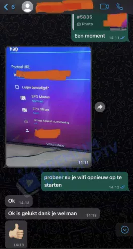 WhatsApp klant gesprek