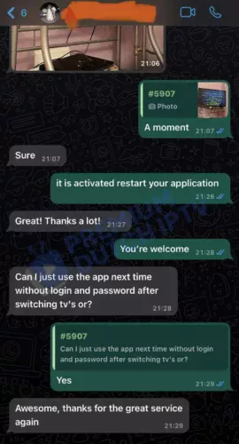WhatsApp klant gesprek